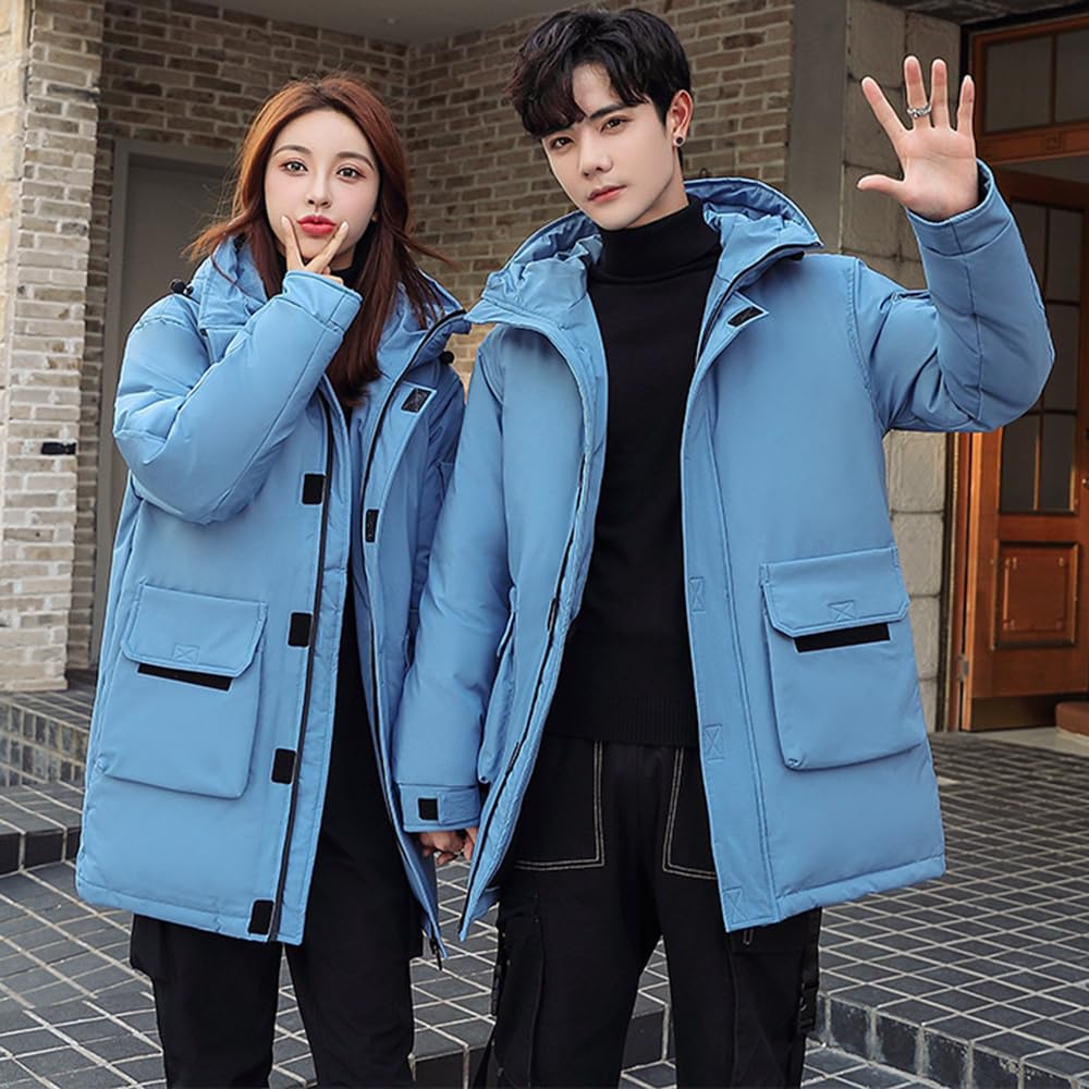 Inkpoo Ławka Puchowa Długa Bardzo Solidna Wysoka Idealna na i Codzienną Wyściełana Rozmiar M Płaszcz Męski, Gruby, Ciepły, Płaszcz, Ciepły, Kolor, Szyja, Dojazdy, Szkoła,