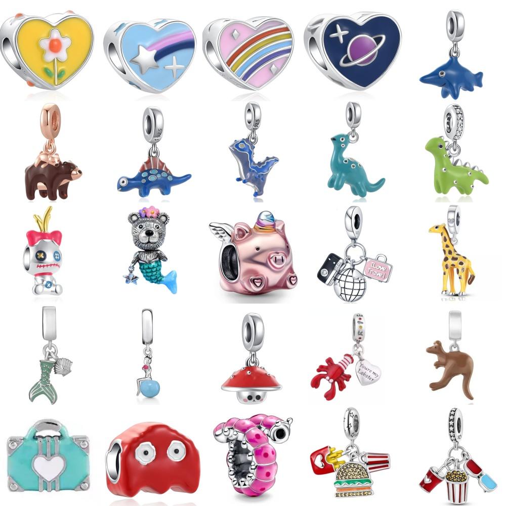 Brand New Copper Metal Cute Cartoon Animal Giraffe Dinosaur Pendant Bead Component Bead Components Ideal Designed For European Bracelets Do It
