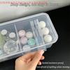 1PCS Transparent Plastic Nail Art Storage Box Organizer Case for Rhinestones Brushes Pens Buffers Grinding Files