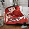 1pc Betty Boop Moon Flannel Blanket,Ultra Soft Warm Plush Throw for Home Bedroom Bed Sofa Cover Camping Picnic gift Y72430