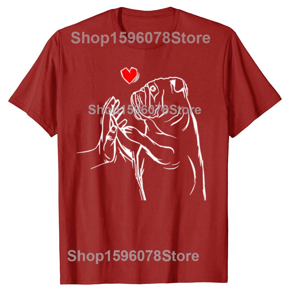 English Bulldog Love Cute Bully Dog T Shirt Dog Lovers Black Graphic Cotton Streetwear Short Sleeve Birthday Gifts Tshirt Men
