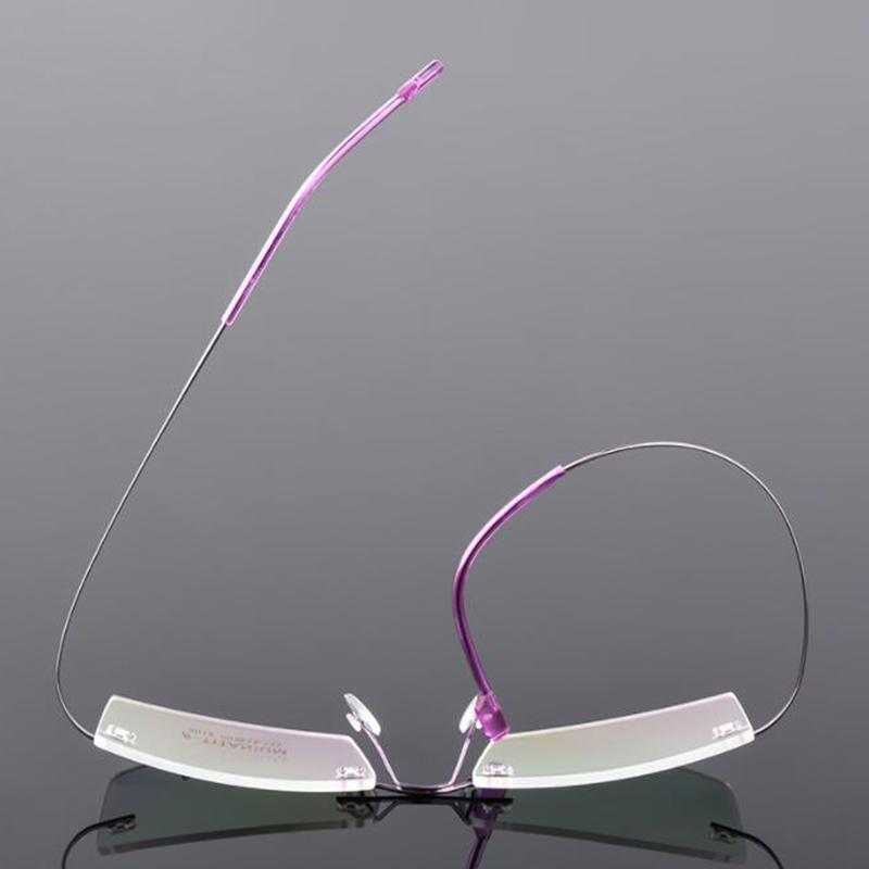 Lightweight Rimless Glasses Small Frame Memory Titanium Eyeglasses 5018 Spectacle Prescription -0.5 -1 -1.5 -2 -2.5 -3 -4 -5