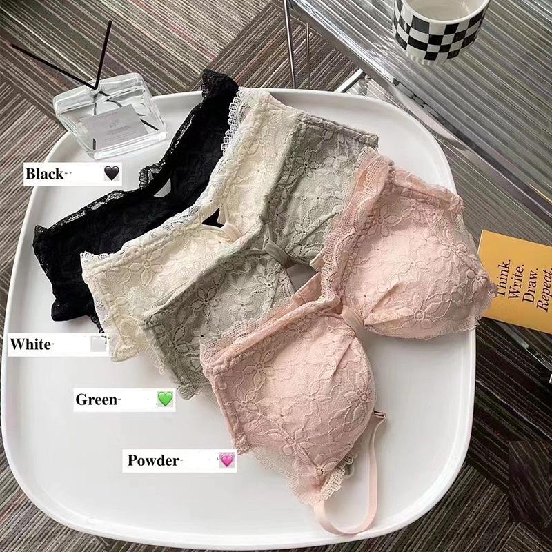 Bra Tone Lace Underwear Female Small Breasts Gathered Adjusted Vice Breasts Without Steel Ring Bra
