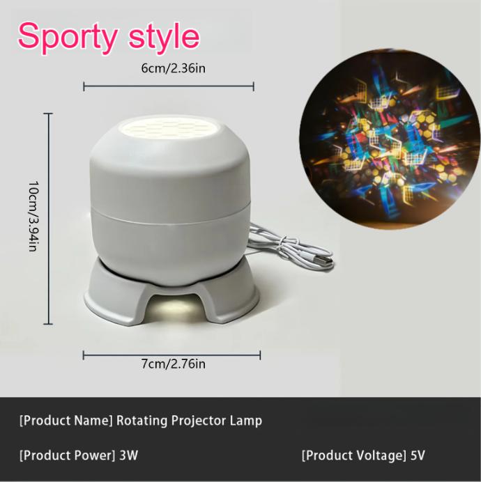 Starry Sky Projector Lamp LED Ocean Night Light USB Plug In 360 Degree Rotating Mood Light for Bedroom Kids Room Decor