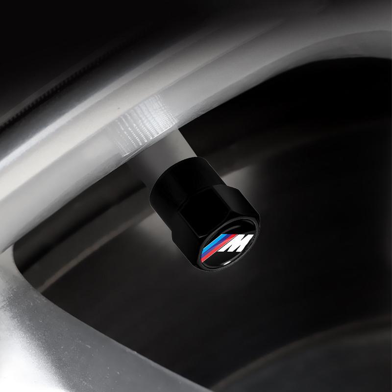 4Pcs/Set Car Wheel Tire Valve Caps Metal Stem Cover For Bmw M3 M4 M5 M6 F20 F30 G20 F34 F10 G30 F11 X3 F25 X4 I3 1 3 5 Series