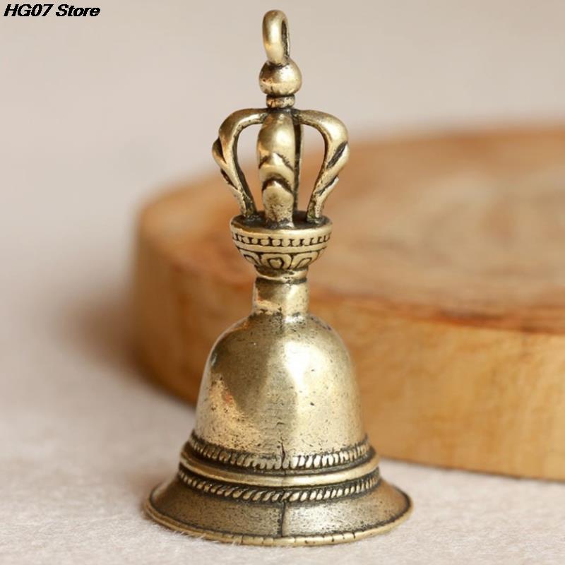 1PC Tibetan Bronze Bell Antique Bell Christmas Tree Pendant Brass Handicraft Magic Bell Wind Bell Shui Feng Bells For Decoration