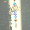 Crystal Sun Reach Moon Window Prism Light Catcher Glass Crystal Sun Catchers for Window, Prism Decor SJGJ04