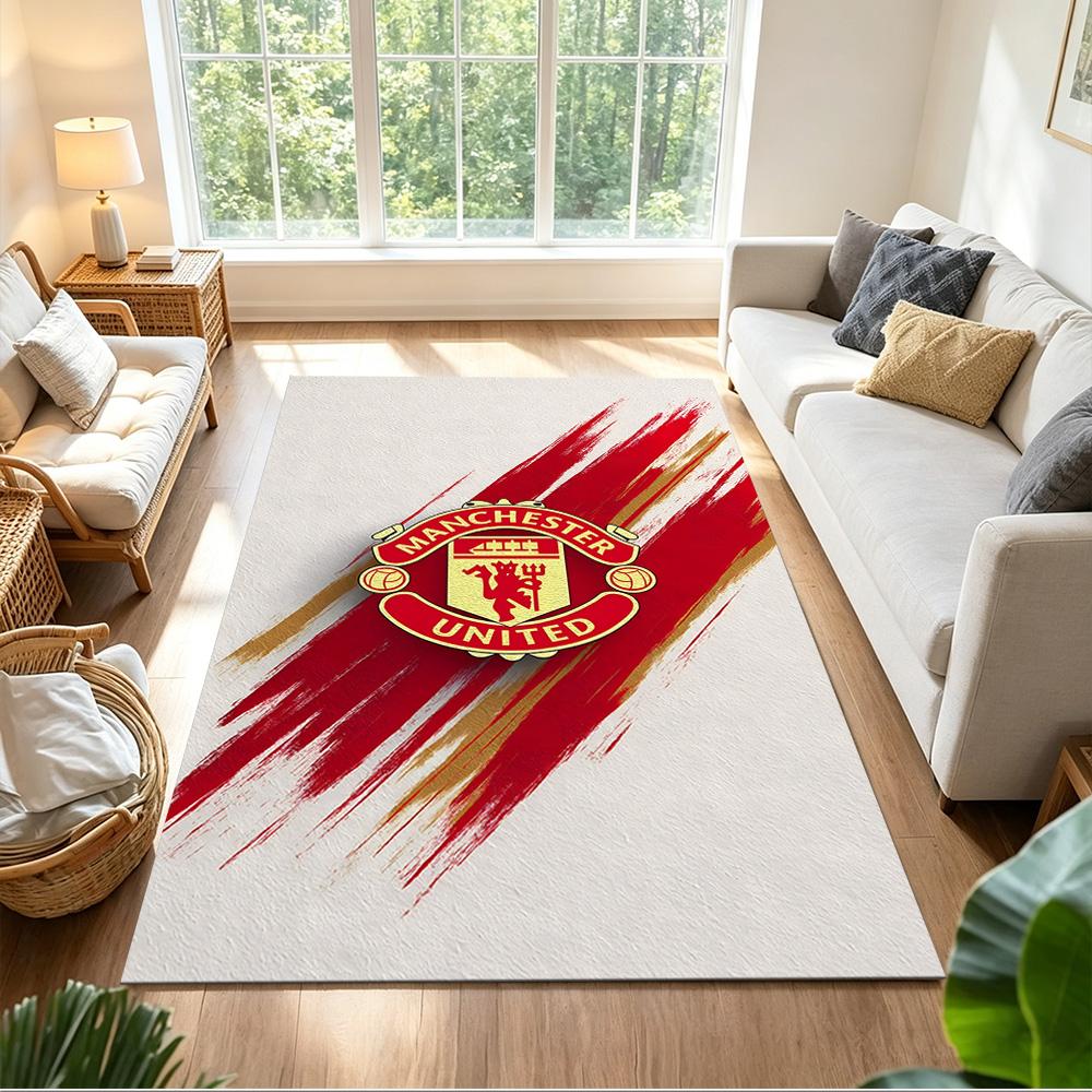 Red Devils United Pride 2D Printed Floor Mat Soft Plush Non-slip Bottom Corridor & Entryway Fashionable Home Decor Valentine's Day Gift