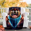 1pc Taz3 Theme Soft Flannel Throw Blanket - Digital Print, Polyester, Cozy for All Seasons, Perfect for Outdoor, and Travel