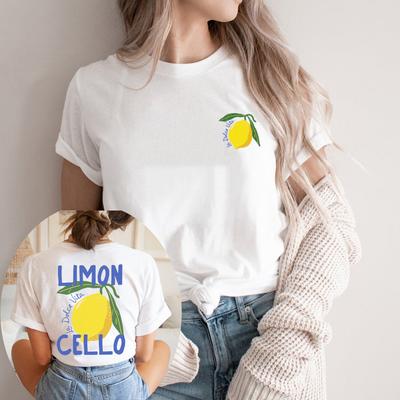 Limoncello La Dolce Vita Italy T Shirt Lemon Shirt Women Short Sleeve Round Neck T-shirts Retro Graphic Tee Lemon Lovers Gift