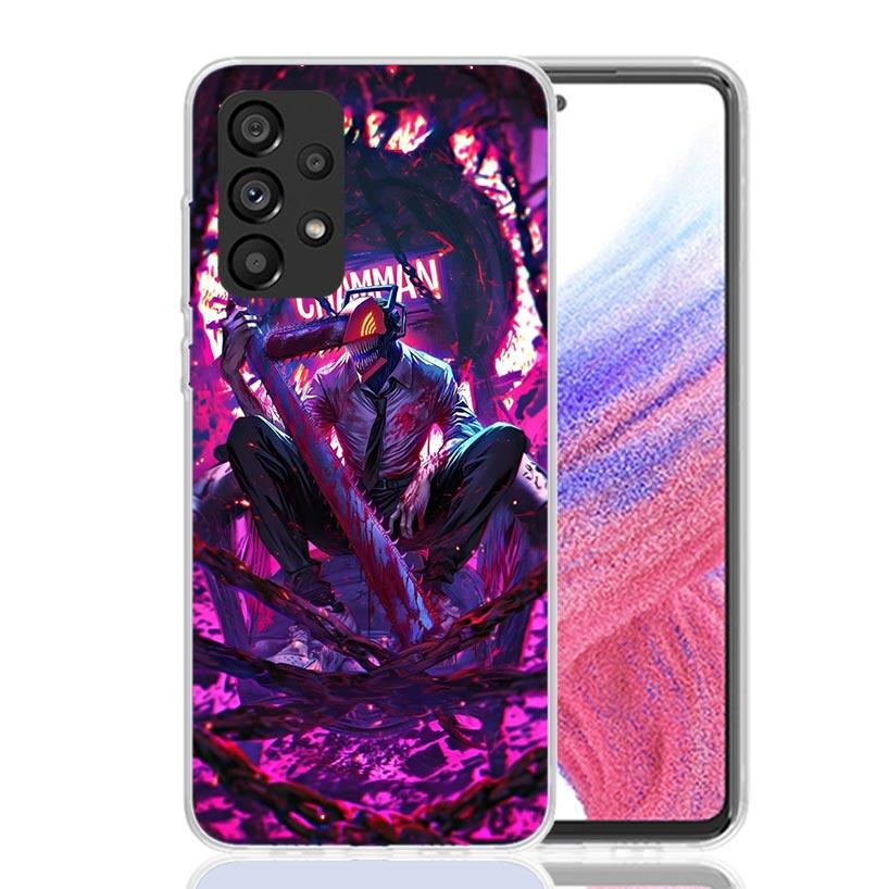 C-Chainsaw Mans Denji Phone Case For Samsung Galaxy A52 A32 A22 A12 A02S A50S A30S A51 A31 AA71 Note 20 Ultra 10 S10 Plus Galaxy