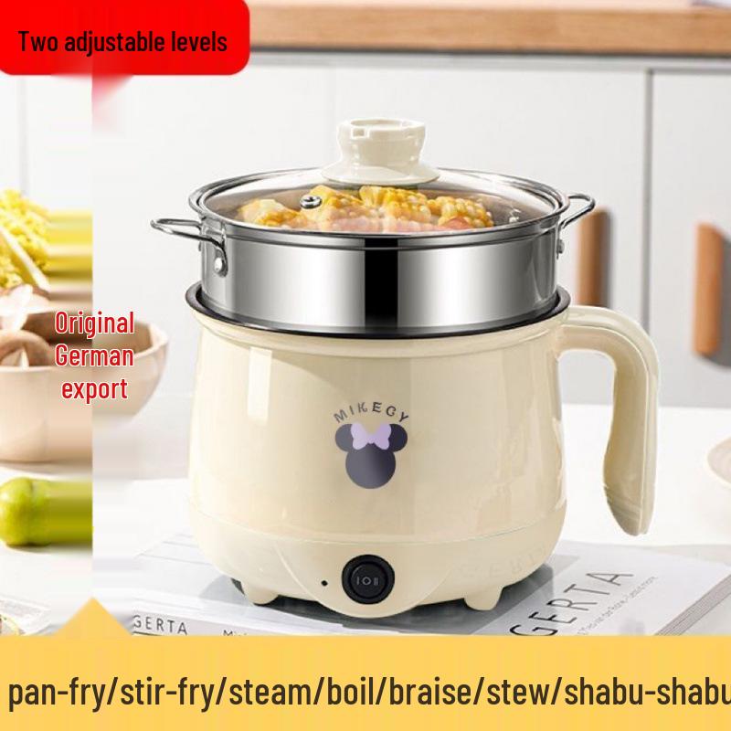 Multifunctional Electric Cooking Pot: Mini Rice Cooker & Stir-Fry Hot Pot for Student Dorms