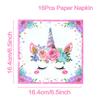 Enhjørningfest Engangsduk Enhjørning Bursdagsfest Dekorasjon Jente Engangsservise Duk Jenter Babyshower