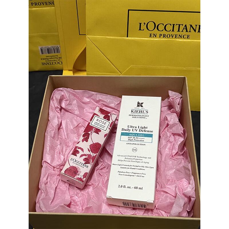 L Occitane Rose Hand Cream & Kiehl s Sunscreen Gift Set