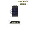 Waterproof Solar Light Lamp Warm Light Up And Down Luminous Solar Wall Lamp 4/6/8/10/12/16LED Outdoor Solar Lights Halloween
