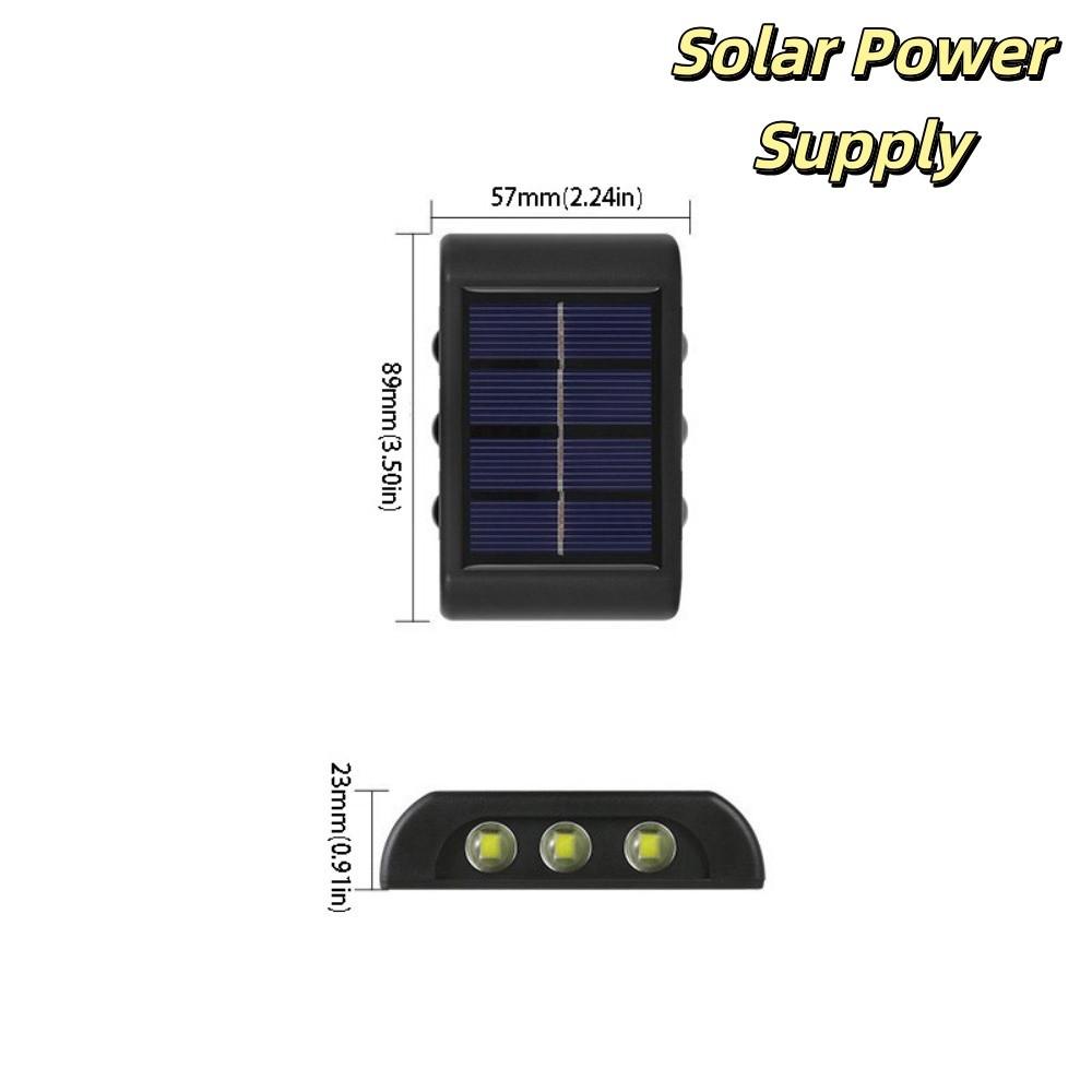 Waterproof Solar Light Lamp Warm Light Up And Down Luminous Solar Wall Lamp 4/6/8/10/12/16LED Outdoor Solar Lights Halloween