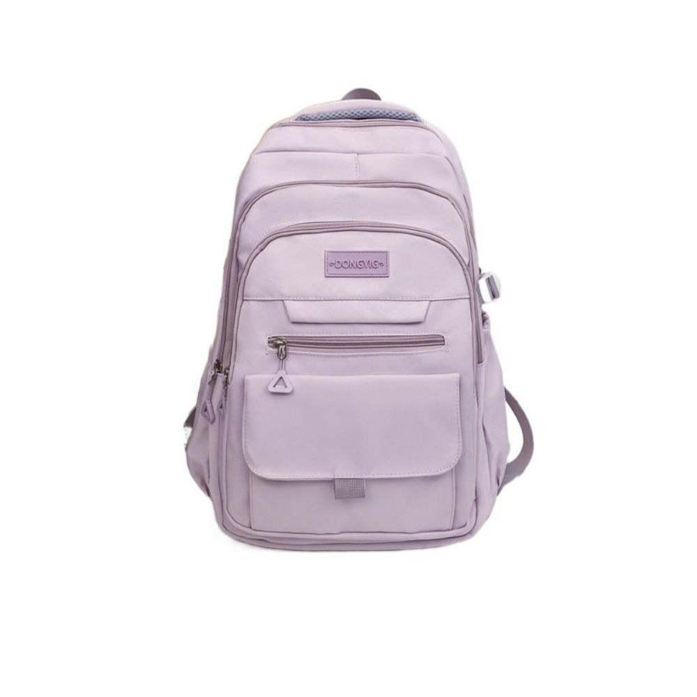 Waterproof Simple School Bags Large Capacity Girl's Backpack College Student Backpack  Travel