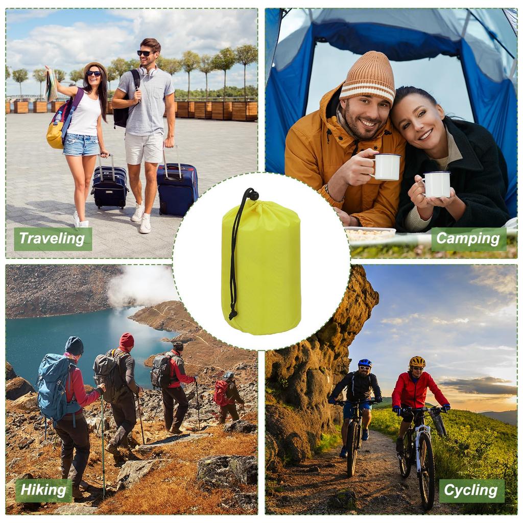 PATIKIL Set of 2 Stuff Bags, 16 X 32cm, Waterproof, Lightweight, Drawstring, Storage Bags for Hiking, Fishing, Beach, Swimming, Hot Springs, Camping,