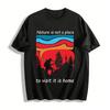 Outdoor Hiking Print Casual T-Shirt Breathable Camping Top For Men Women Pure Cotton T-shirt