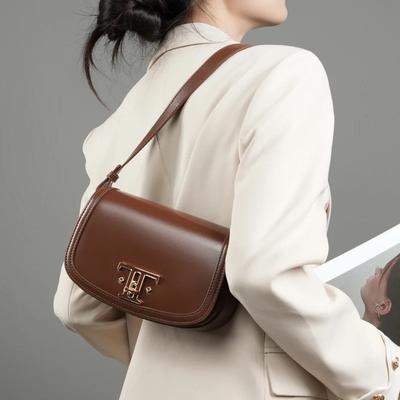 Bolsos bandolera de cuero genuino para mujer bolso de hombro cuadrado pequeño bolsos femeninos lujosos