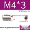 201 Stainless Steel Headless Set Screw - Flat End Socket Screw