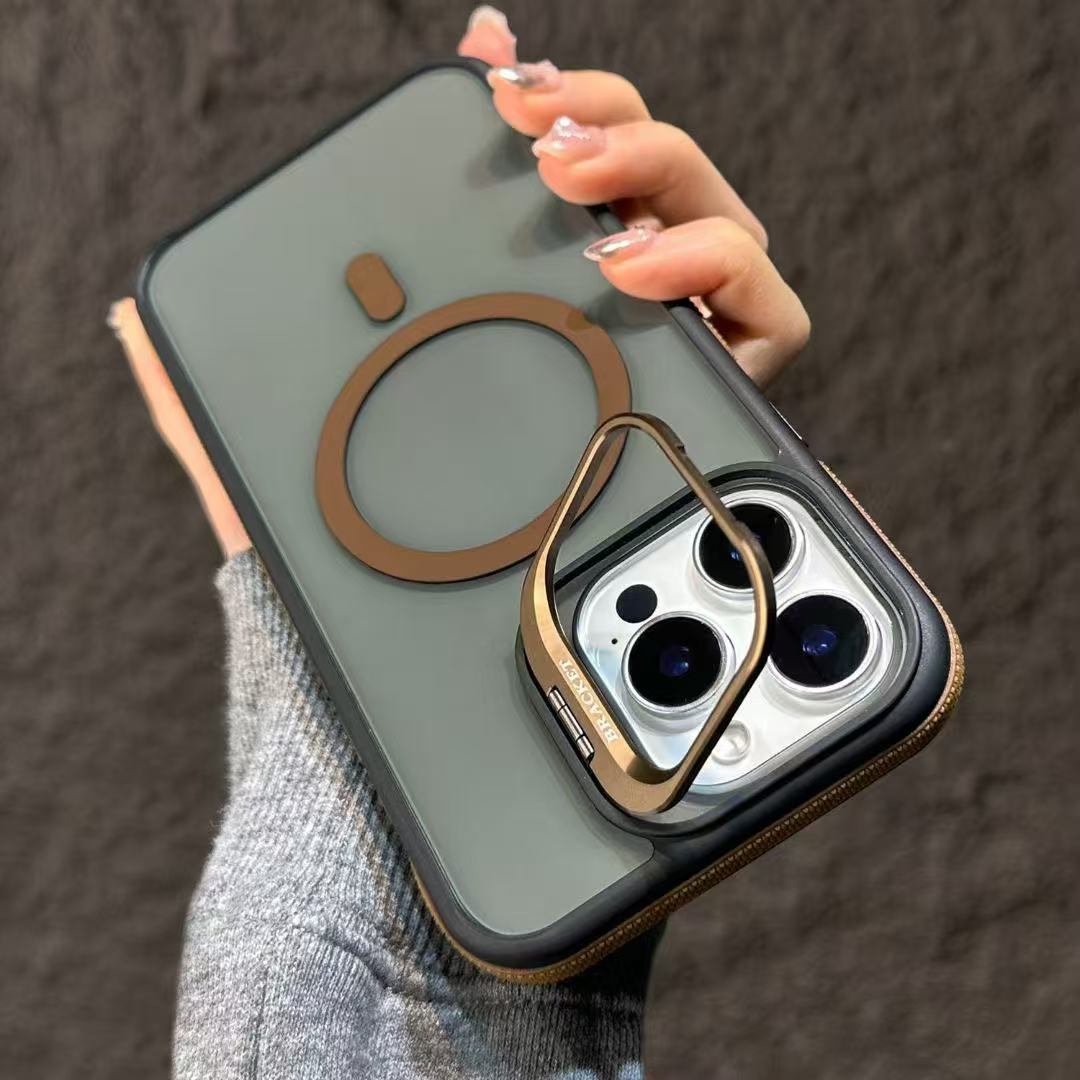 

Luxury Magnetic Shockproof Phone Case For iPhone 15 14 13 12 11 16 Pro Max 16 Plus 16E Funda Stand Color Protection Back Cover For iPhone 16E