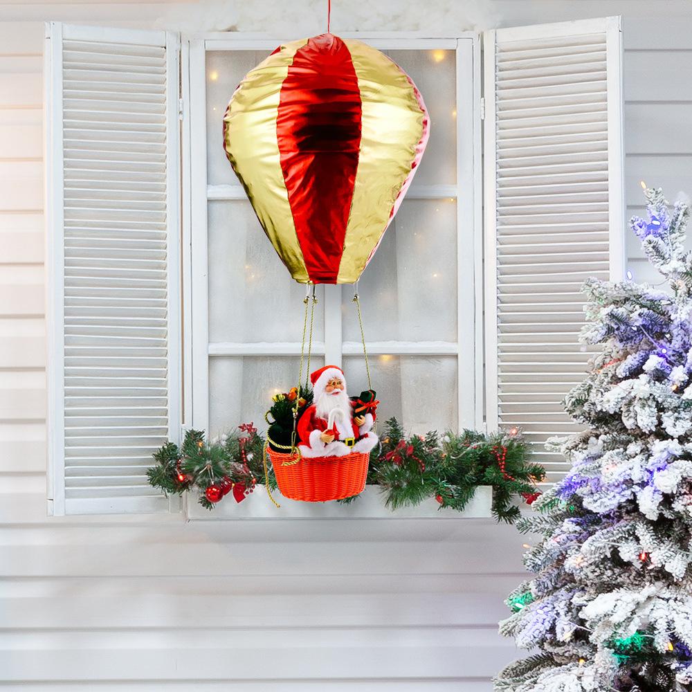 D2 2025 Christmas Hot Air Balloon Ornaments Snowman Santa In Hot Air Balloon Ornament Pendant For Christmas Trees Xmas Decor