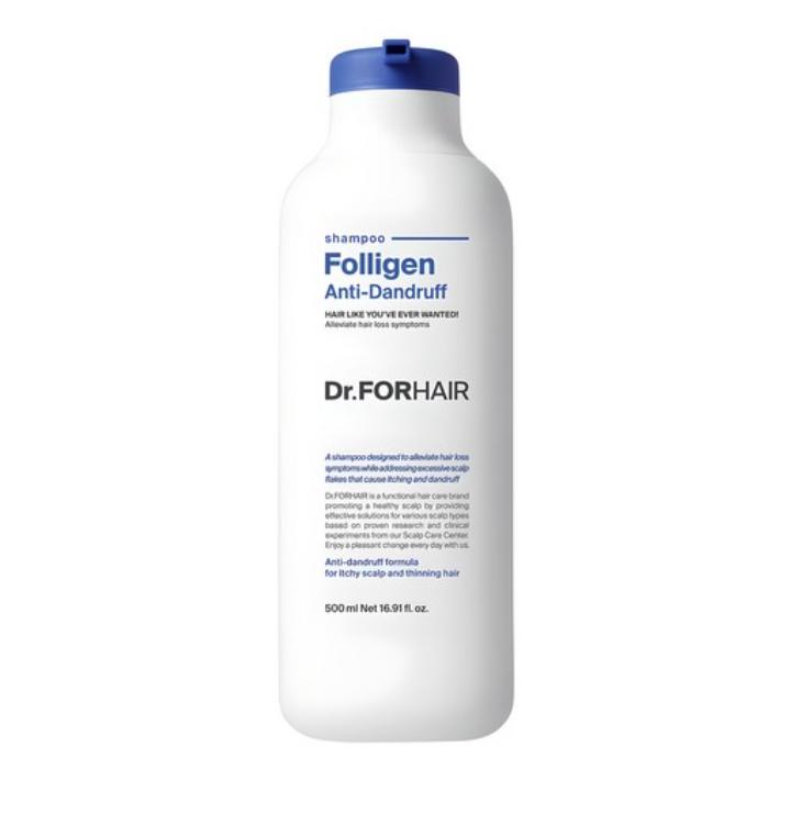 

Dr.FORHAIR Folligen Anti-Dandruff Shampoo 500ml – Scalp Exfoliating & Flake Care 1 ea