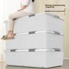 Jiabangshou Under-Bed Storage Box, Flat Organizer Box, Clothes And Quilt Storage Container with Wheels, 30L, 1 Piece