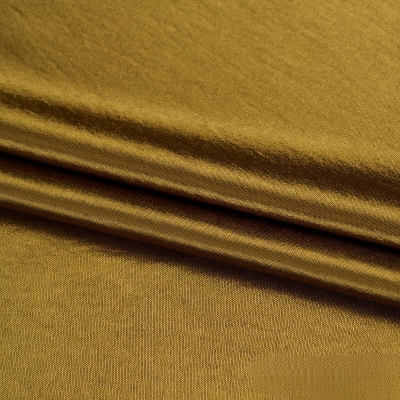 Chinese Style Lustrous Acetic Acid Gold Lustrous Satin Fabric Water Light Satin Natural Pleated Texture Drape Fabric Textile