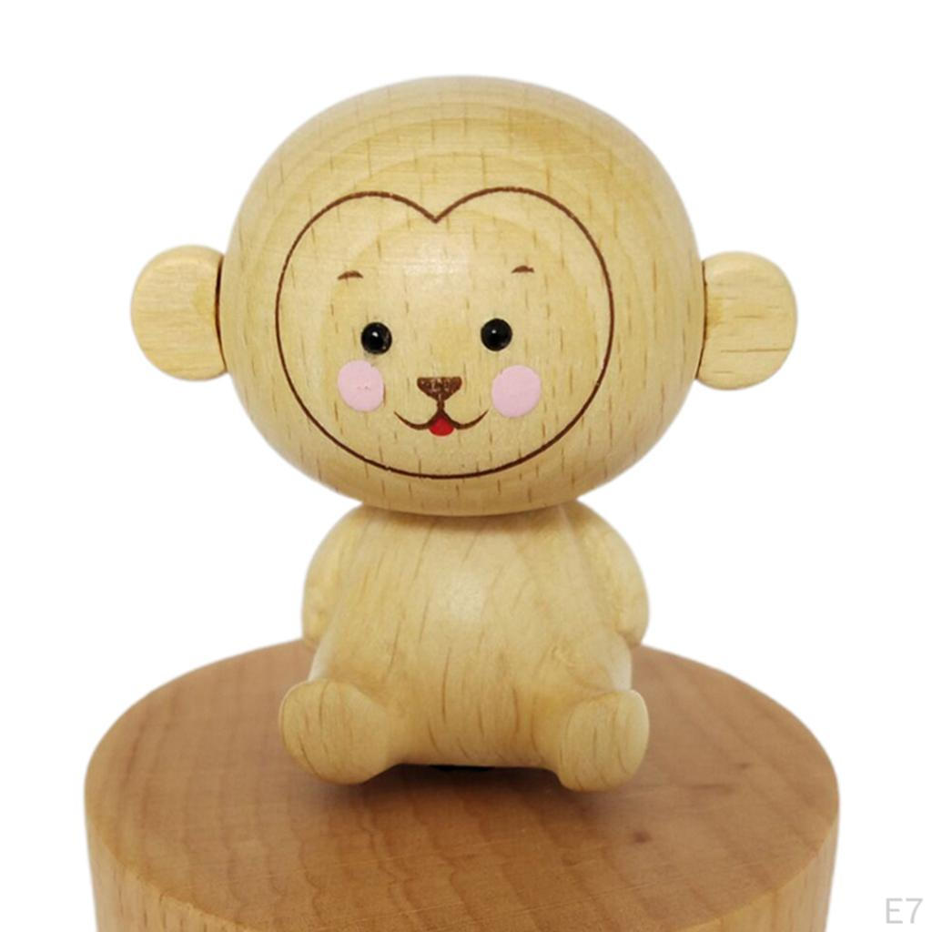 With Melody, Wooden Musical Box For Baby Shower Gift, Happy Birthday Gift