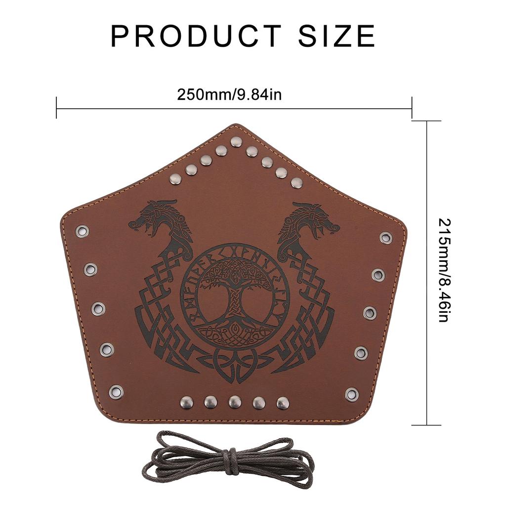 Středověký náramek pro muže Cosplay Totemy Ražený náramek Rukavice pro muže Cosplay PU náramek pro focení a pódium