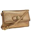 Salvatore Ferragamo Gold Leather Vara Bow Shoulder Bag Gold