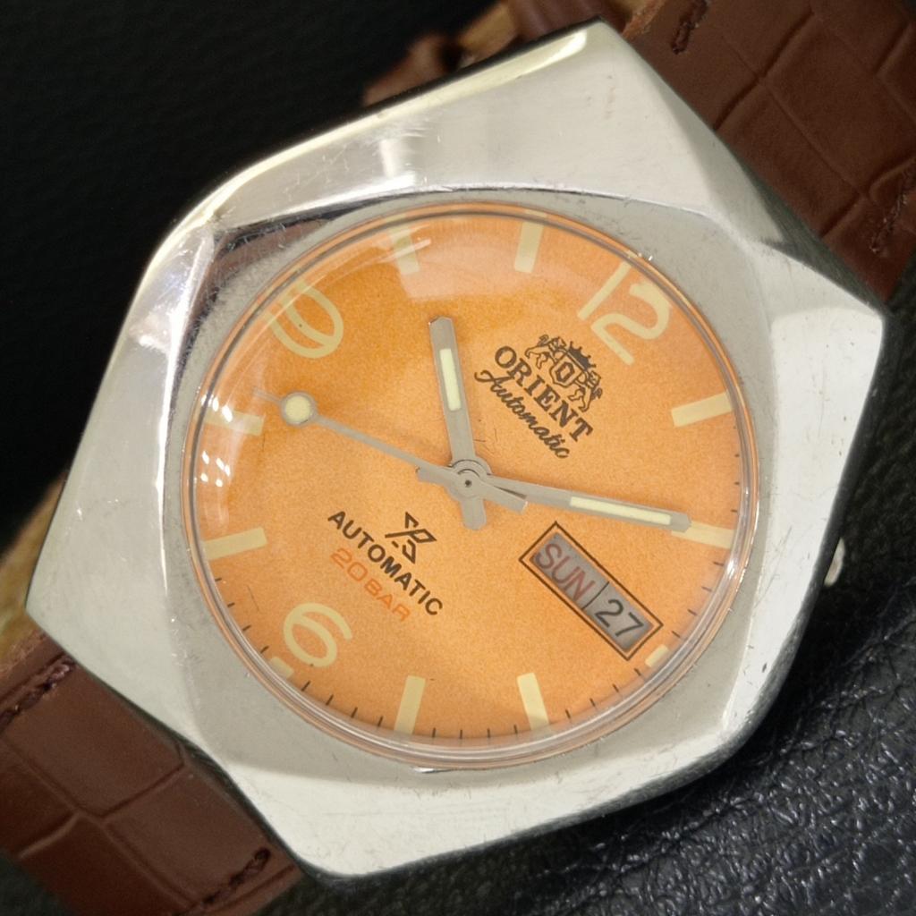 

АВТОМАТИЧЕСКИЕ ВИНТАЖНЫЕ ЧАСЫ ORIENT 46941 ЯПОНИЯ МУЖСКИЕ С БЕЖЕВЫМ ЦИФЕРБЛАТОМ a500730-5 R154-a500730