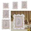Decorative Resin Photo Frame , Vintage Holder for Classic European Ornament, Floral