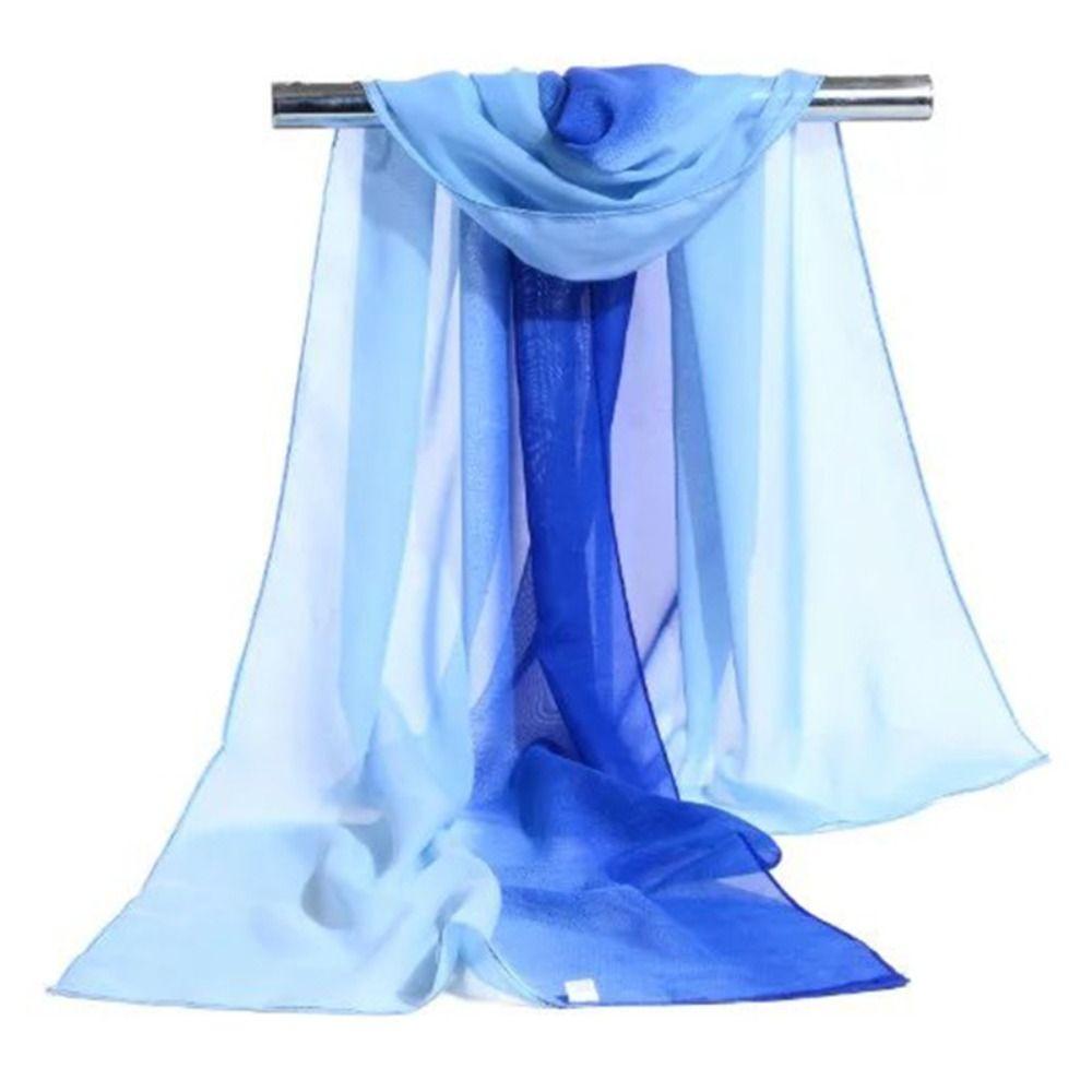 Sunscreen Chiffon Scarf 160*50cm Silk Scarf Fashion Long Wrap Shawl  for Women