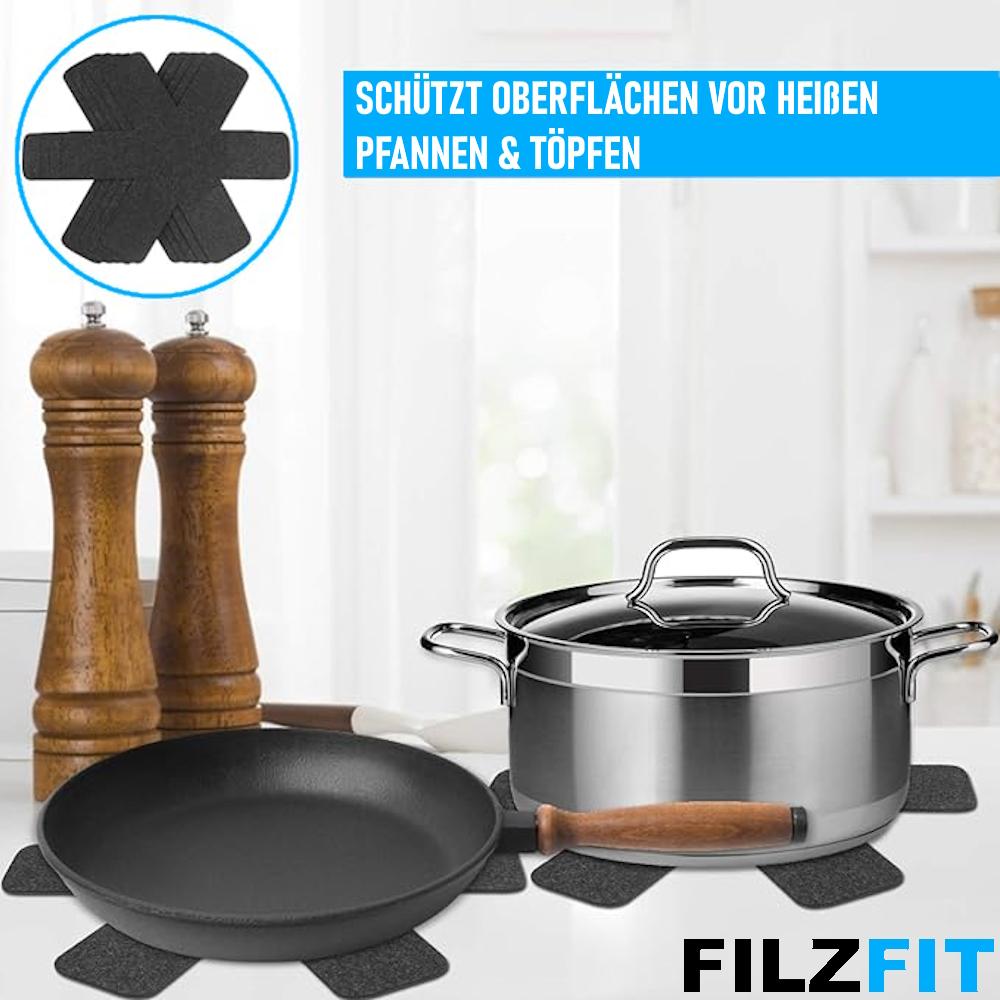 FILZFIT Pan Protector Felt Scratch Protection Stack Protection Pot Protector Pot Protector 5-pack