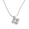 Yhpup Guss Edelstahl Blume Anhänger Halskette 18K Gold PVD Beschichtet Mode Wasserdicht Hals Schmuck für Frauen Großhandel