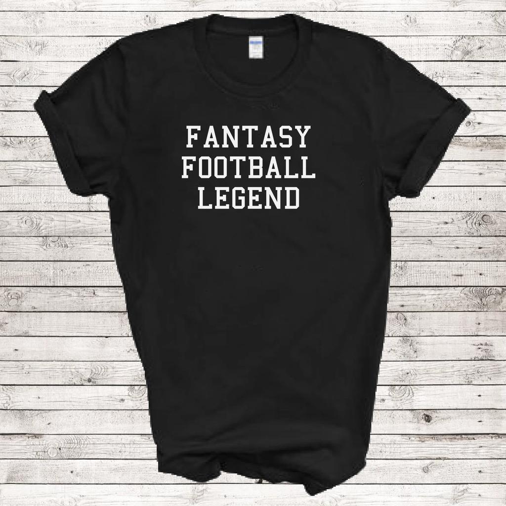 Fantasy Football Legend The League Team Black Cotton T-Shirt