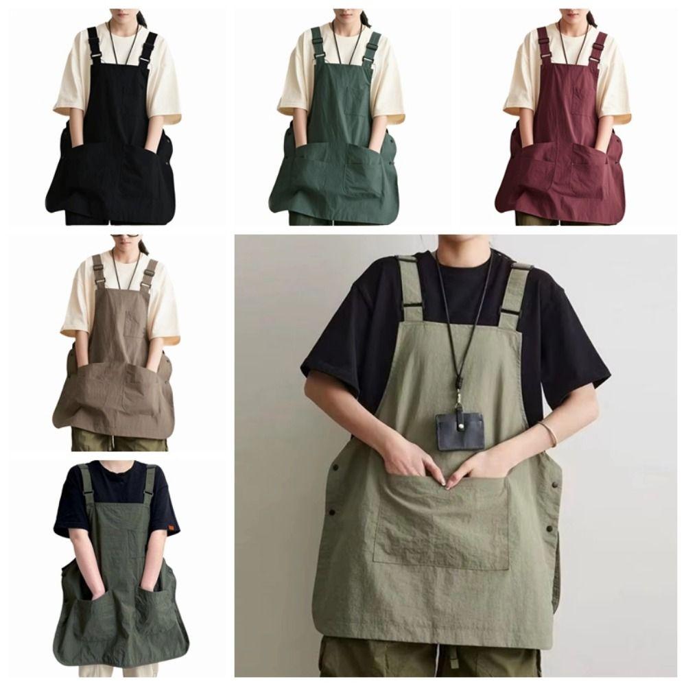 Waterproof Baking Apron Sleeveless Kitchen Cooking Apron Lightweight Workwear Apron Coffee Shop