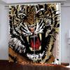 3D Animal Digital Art Psykedelisk Drømmefanger Løve Ulv Mønster Tynn Halvskygge Vindu Gardin for Soverom Stue Krok