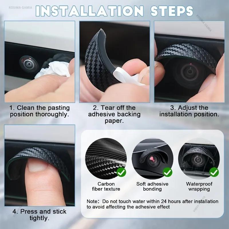 Xiaomi Universal Car Backup Camera Rain Cover Self-adhesive Waterproof 360 Front Rear Lens HD Anti-scratch Sunshade Auto Accessories