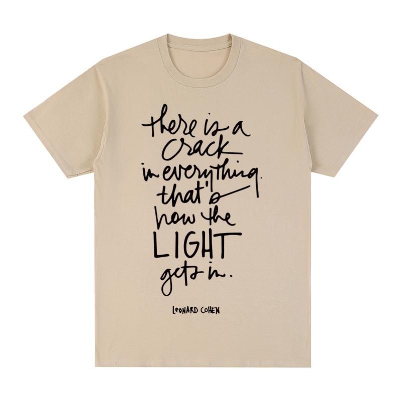 

Leonard Cohen tshirt There Is Crack In Everything Cotton Unisex T shirt New TEE TSHIRT Womens tops M