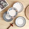 4Piece Minimalist Ceramic Small Plates Set, Boho Colorful Ceramic Plates, Safe for Oven,Microwave,Dishwasher