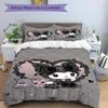 3pcs Sanrio Love Kuromi Bedding Set, Including 1 Quilt Cover and 2 Pillow Shams,Soft and Comfortable Home Bedroom.S077