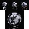 Exquisite 60mm 3d Crystal Ball Glass With Laser Engraved Miniature Earth Sphere Gift