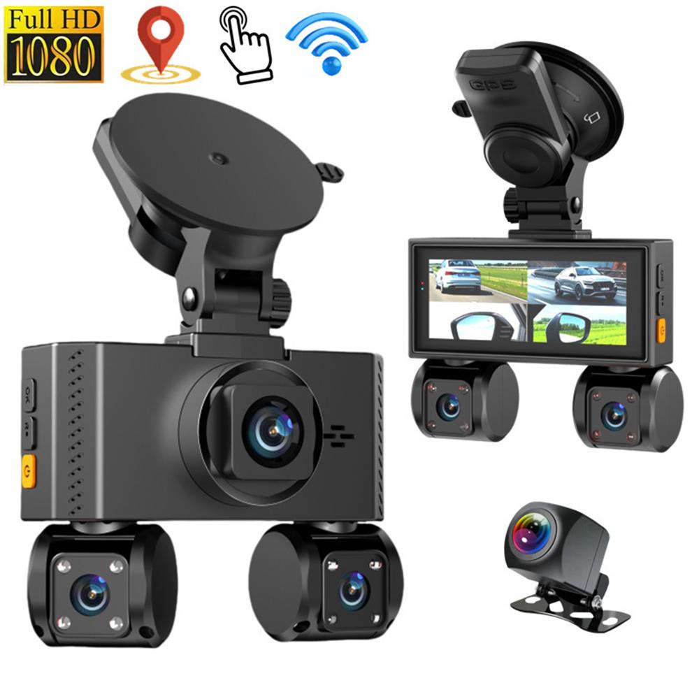 

W3 WiFi 4 Channel Dash Cam 2K Night Vision Quad Lens Car DVR Vehicle Driving Recorder with GPS Module A