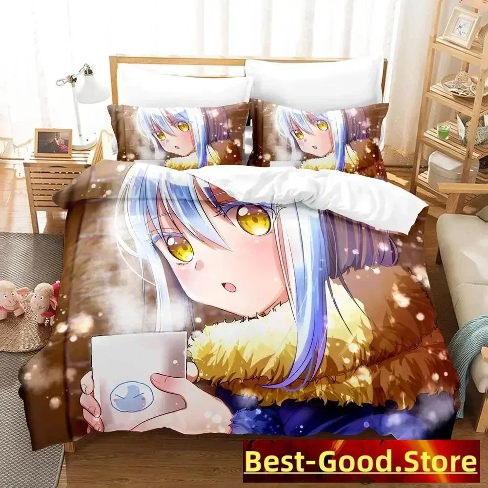 Tid Jag Blev Återfödd Som En Slem Bäddset Enkelsäng Tvåbäddsrum Full Queen King Size Sängkläder Vuxen Barn Sovrum Påslakan Set