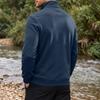 Men's Long Sleeve Jacket with Stand Collar and Zipper Pockets for Outdoor Casual Wear in Fall Winter