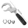 80mm Large Opening Adjustable Faucet Wrench 4 In 1 Sink Plumbers Wrench  Narrow Sewer Water Pipe